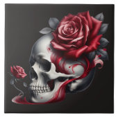 Carreau Rose de Crâne Gothique (Devant)