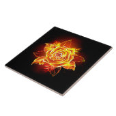 Carreau Rose de feu en fleurs (Côté)