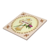 Carreau Rose de la Croix-chrétienne (Côté)