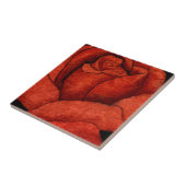 Carreau "Rose de thé hybride rouge" Cuisine Jardin Carrela (Côté)