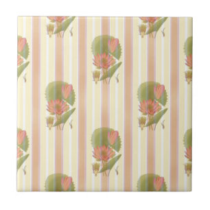 Carreau Rose doux et fleur de lotus