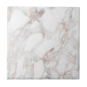 Carreau Rose élégant or Modèle Marbre blanc tendance