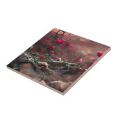 Carreau Rose épines imaginaire graphique art abstrait (Côté)