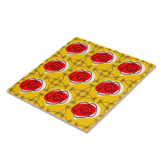 Carreau Rose espagnol Tuile multicéramique (Côté)