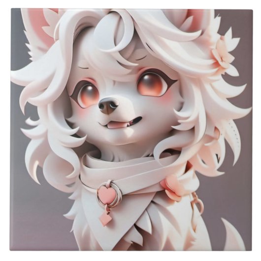 Carreau Rosé Et Blanc Fluffé (Devant)