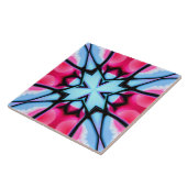 Carreau rose et bleu abstrait (Côté)