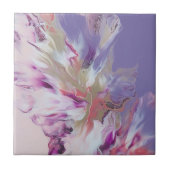 Carreau Rose et Lavender Burst Abstrait (Devant)