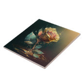 Carreau Rose éternel - Art floral délicat et gracieux (Côté)