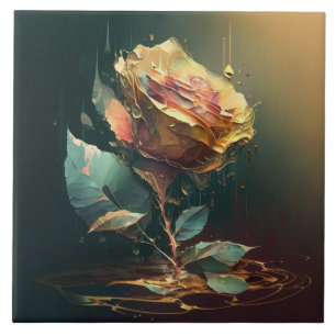 Carreau Rose Éternelle - Art Floral Délicat et Élégant