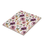 Carreau Rose Floral Rose Violet salle de bain (Côté)