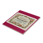 Carreau Rose français Étiquette de parfum (Côté)
