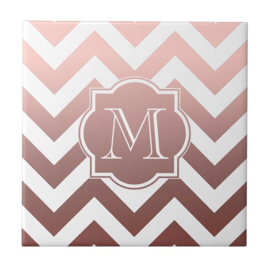 Carreau Rose Gold Chevrons Monogram (Devant)