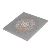 Carreau Rose Gold Gris Floral Mandala (Côté)