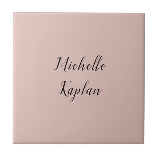 Carreau Rose Gold Modern Professional Nom exclusif (Devant)