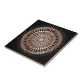 Carreau Rose Gold Noir Mandala (Côté)
