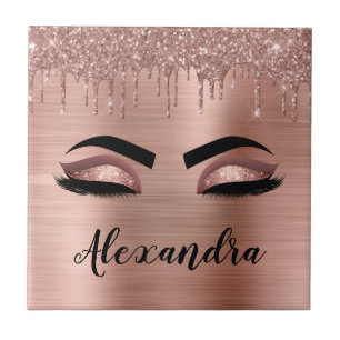 Carreau Rose Gold Parties scintillant Sparkle Eyelashes No