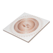 Carreau Rose Gold White Lotus Mandala (Côté)