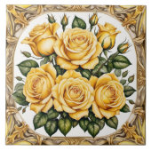 Carreau Rose jaune moderne belle collection (Devant)