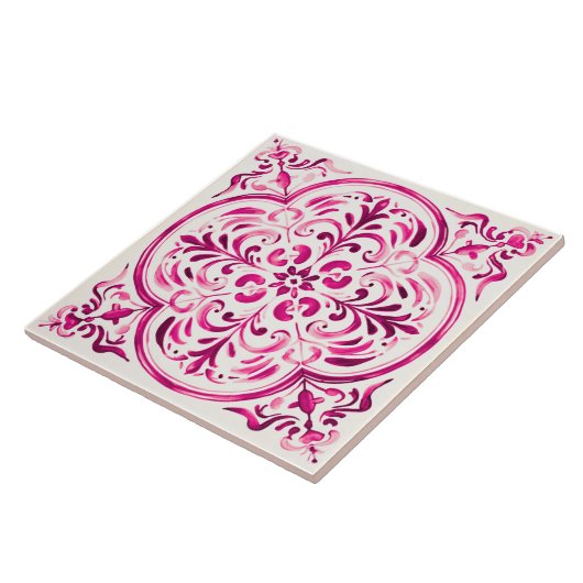 Carreau Rose Majolica (Côté)