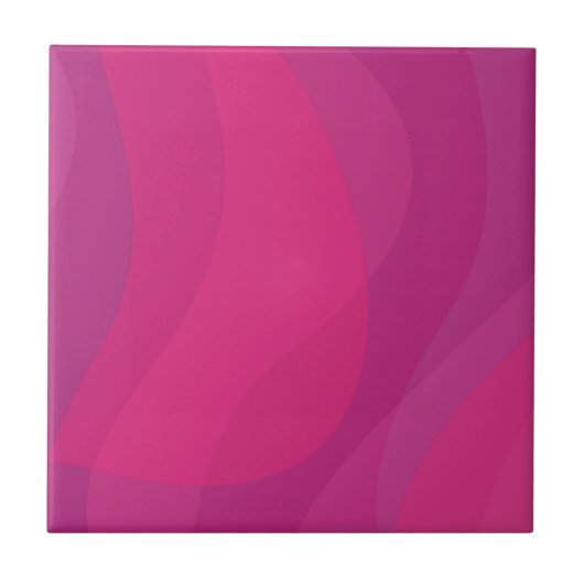 Carreau rose, moderne, cool, tendance illustration ondulée (Devant)