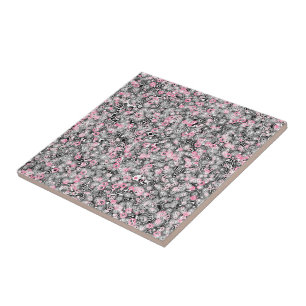 Carreau rose noir gris et blanc géométrique