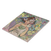 Carreau Rose (quatre fleurs), Alphonse Mucha (Côté)