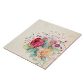 Carreau Rose R - Grande Tuile en céramique (Côté)