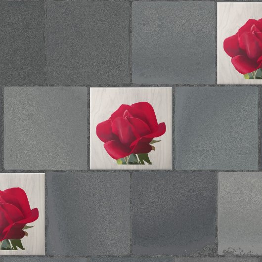 Carreau Rose rouge - Red rose 