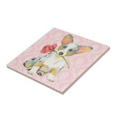 Carreau Rose Valentin Cardigan Welsh Corgi (Côté)