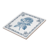 Carreau rose vintage bleue (Côté)