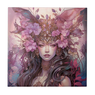 Carreau Rose violet Fairy Queen Imaginaire Art