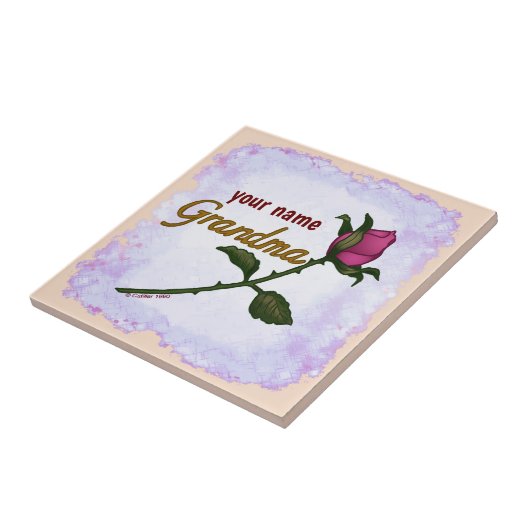 Carreau Rosebud Grand-mère (Côté)