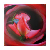 Carreau Rosebud rose Art Abstrait (Devant)