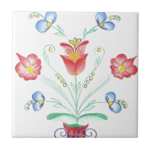 Carreau Rosemaling par Neeter
