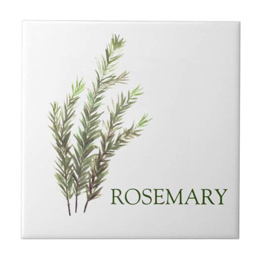 Carreau Rosemary Herb Green Cuisine vert Vintage Vert (Devant)