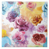 Carreau Roses aquarellées (Devant)