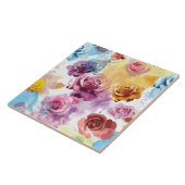 Carreau Roses aquarellées (Côté)