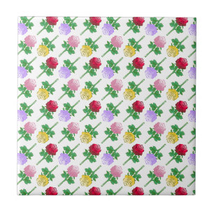Carreau Roses colorées dans un beau motif