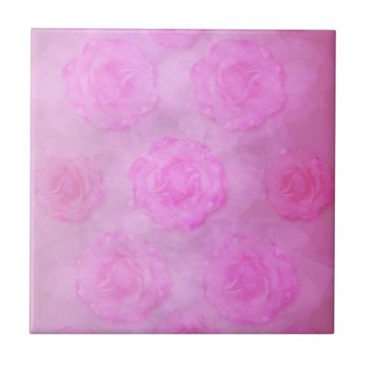 Carreau Roses d'aquarelle ROK (Devant)