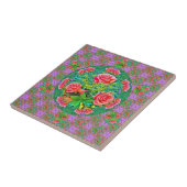 Carreau Roses d'aquarelle rose (Côté)