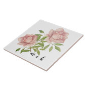 Carreau Roses d'aquarelle violet (Côté)