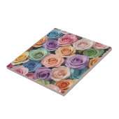 Carreau Roses de couleurs pastel (Côté)