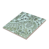 Carreau Roses de dentelle verte (Côté)