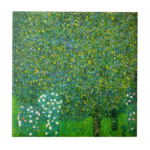 Carreau Roses de Gustav Klimt sous la tuile de poirier
