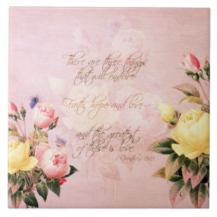 Carreau Roses d'espoir et d'amour de foi