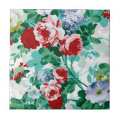 Carreau Roses et fleurs colorés (Devant)