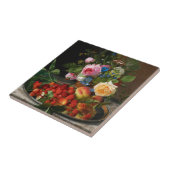 Carreau Roses et fraises de Still Life par Otto Ottesen (Côté)