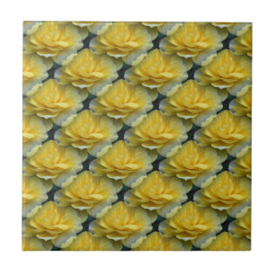 Carreau Roses Jaunes Art Floral Carrelage Nature