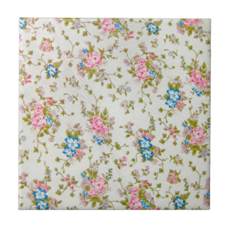 Carreau roses minuscules rose et bleu