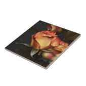 Carreau Roses orange, rouge et jaune (Côté)